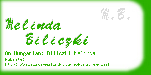 melinda biliczki business card